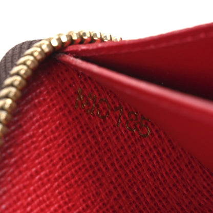 Louis Vuitton Damier Ebene Clemence Wallet Cherry 7 of 7