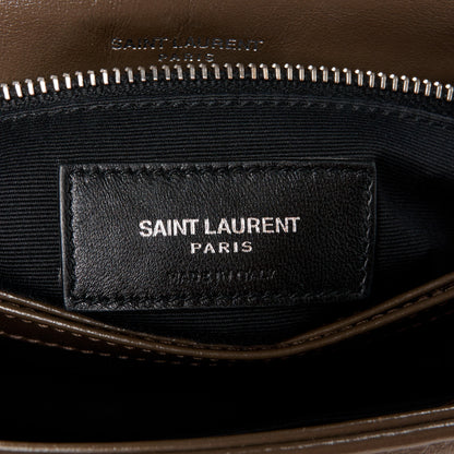 Saint Laurent Calfskin Y Quilted Monogram Toy Loulou Crossbody Bag Faggio 7 of 11