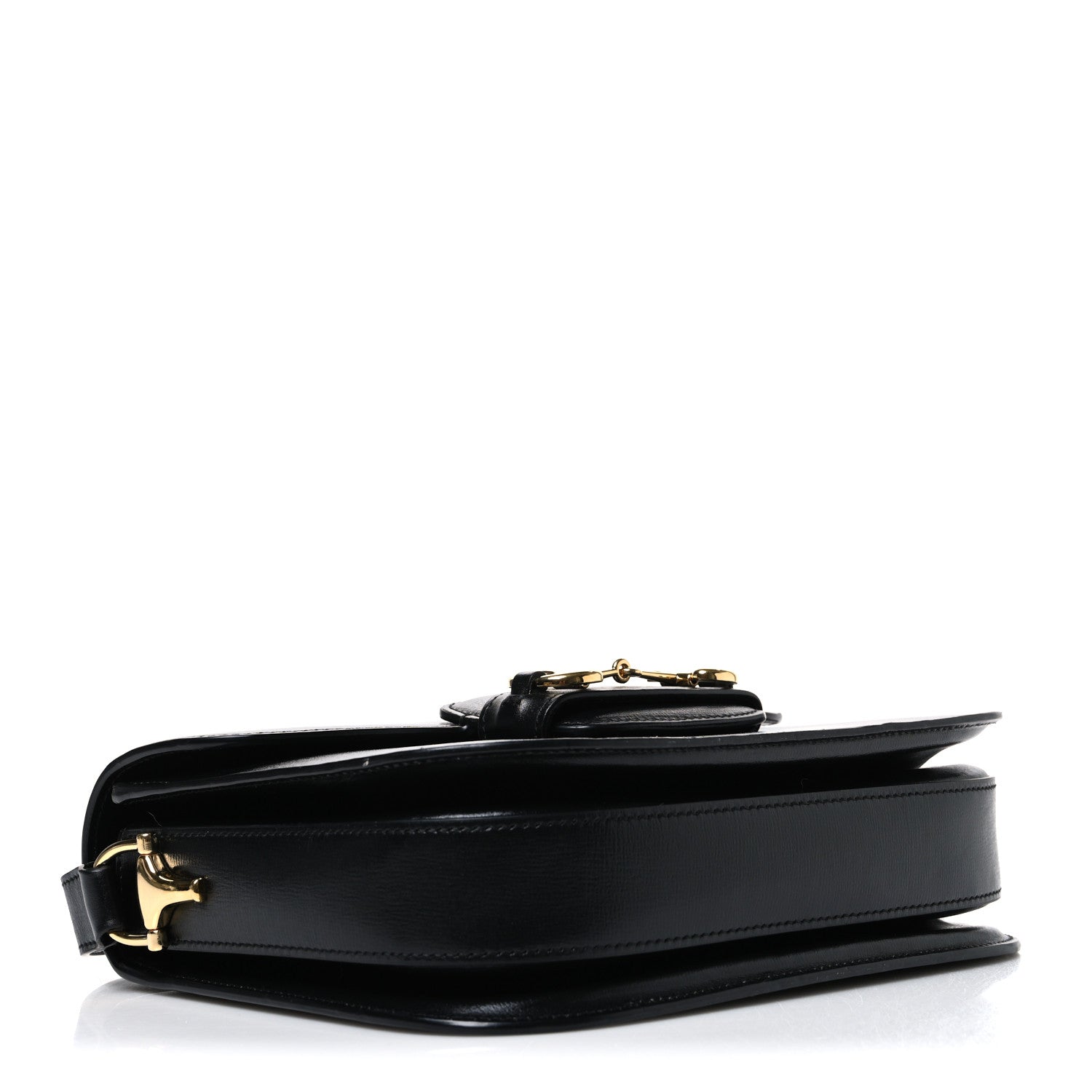 Gucci Azalea Calfskin Horsebit 1955 Shoulder Bag Black Black 4 of 11