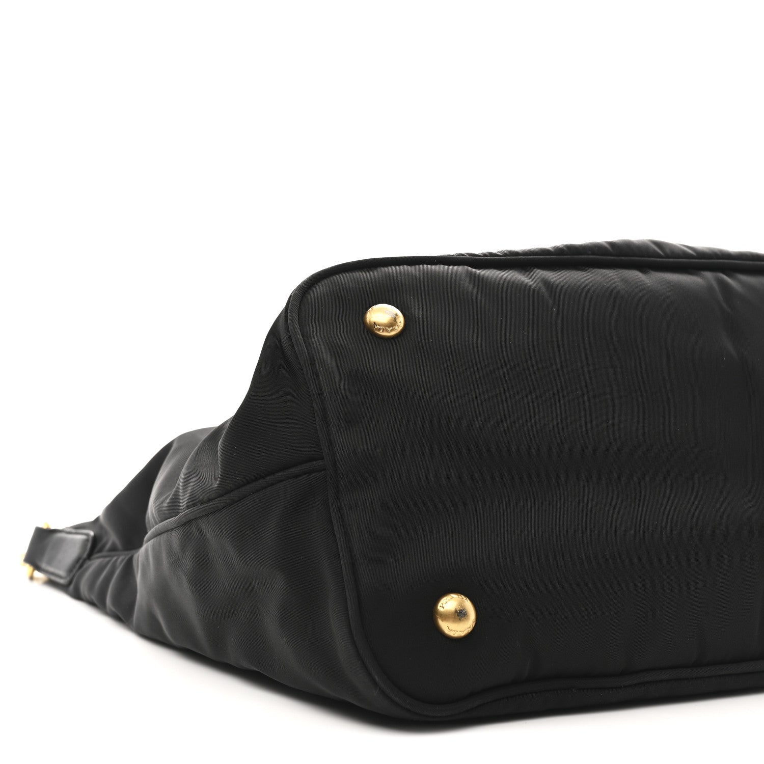 Prada Tessuto Nylon Soft Calfskin Tote Black 9 of 10