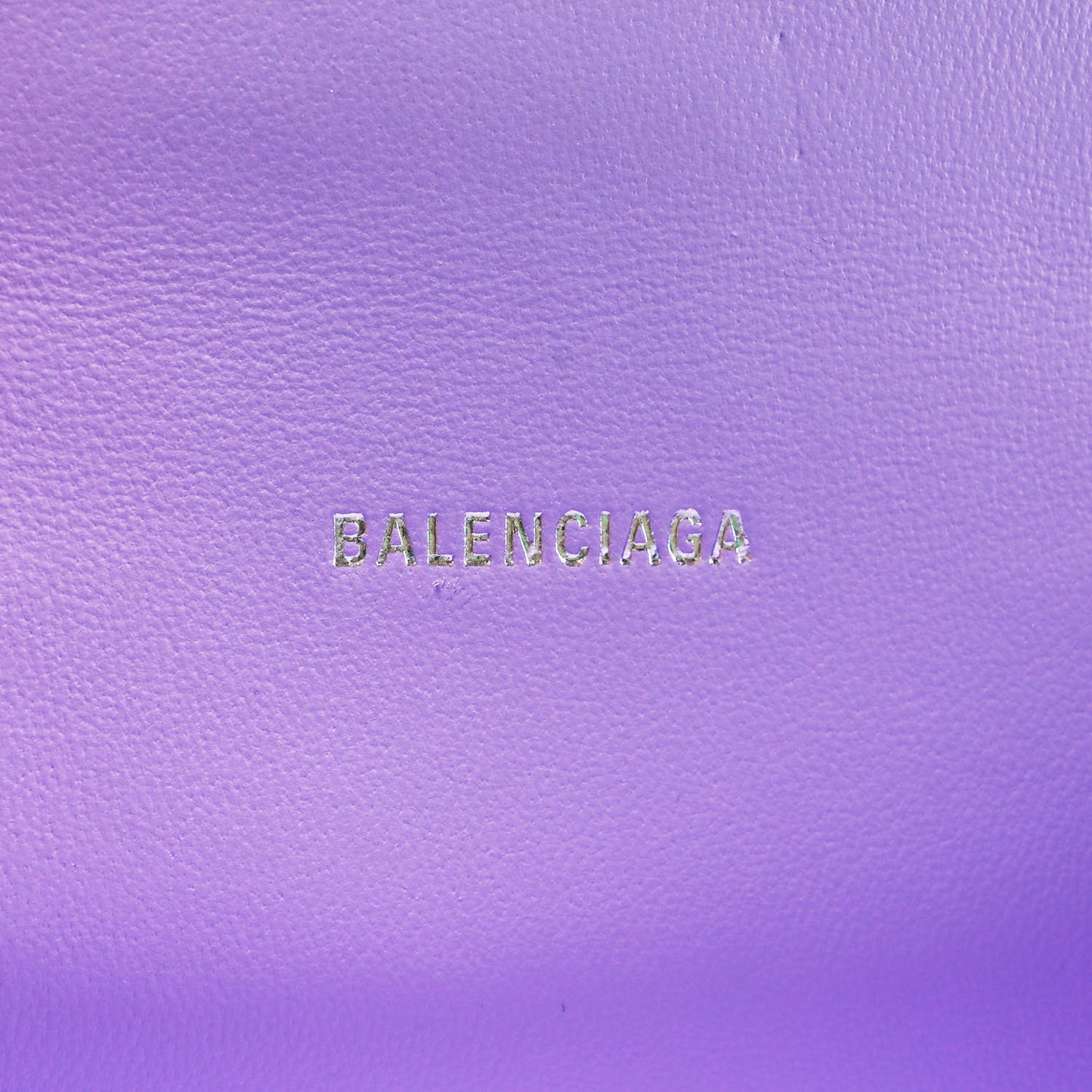 Shiny Calfskin Crocodile Embossed Hourglass Top Handle Bag XS Lilac