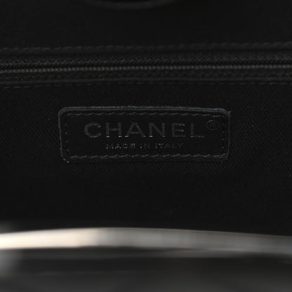 Chanel Glazed Calfskin Quilted Large CC Delivery Tote Black 6 of 16