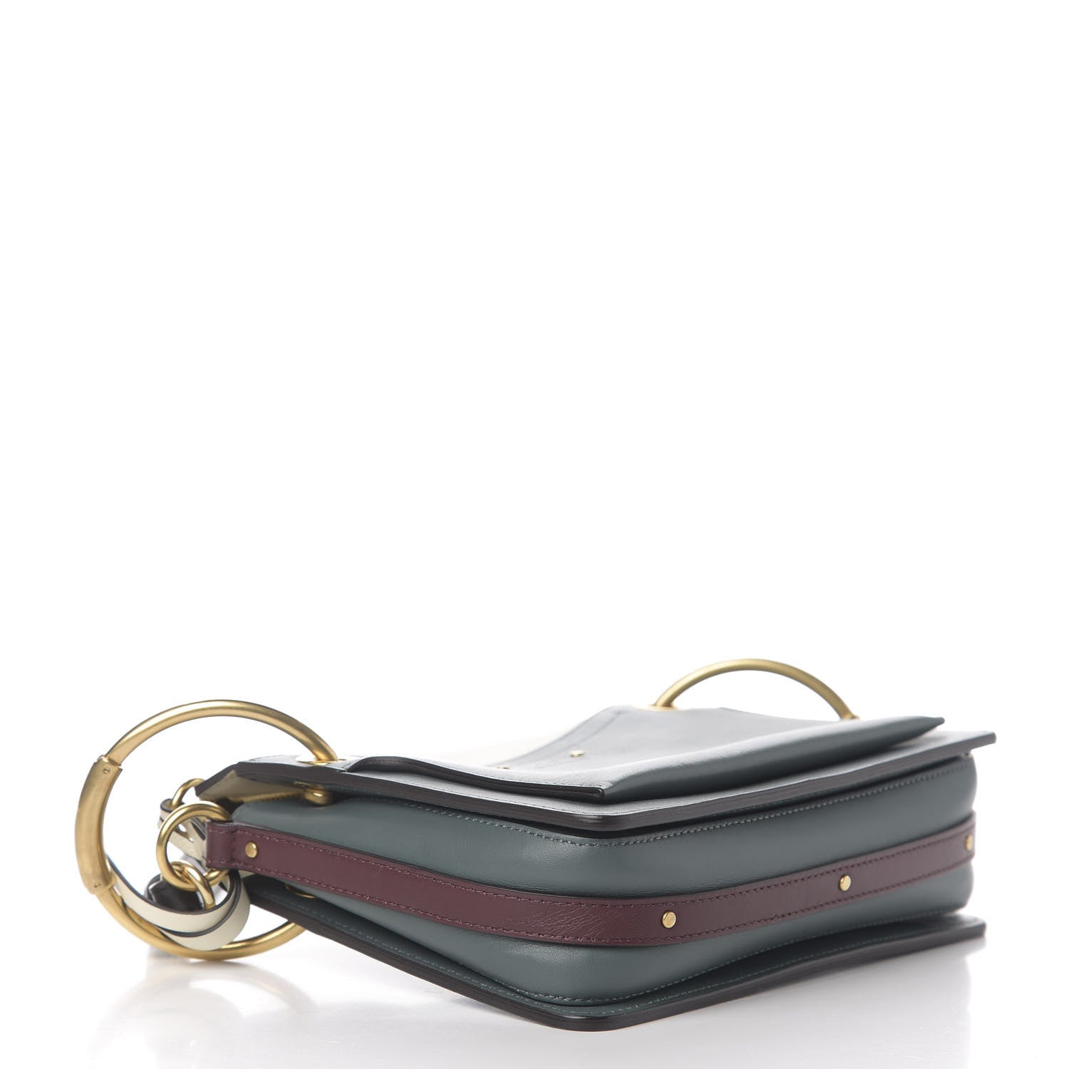 Chloe Calfskin Small Roy Tri-Color Bag Blue 3 of 8