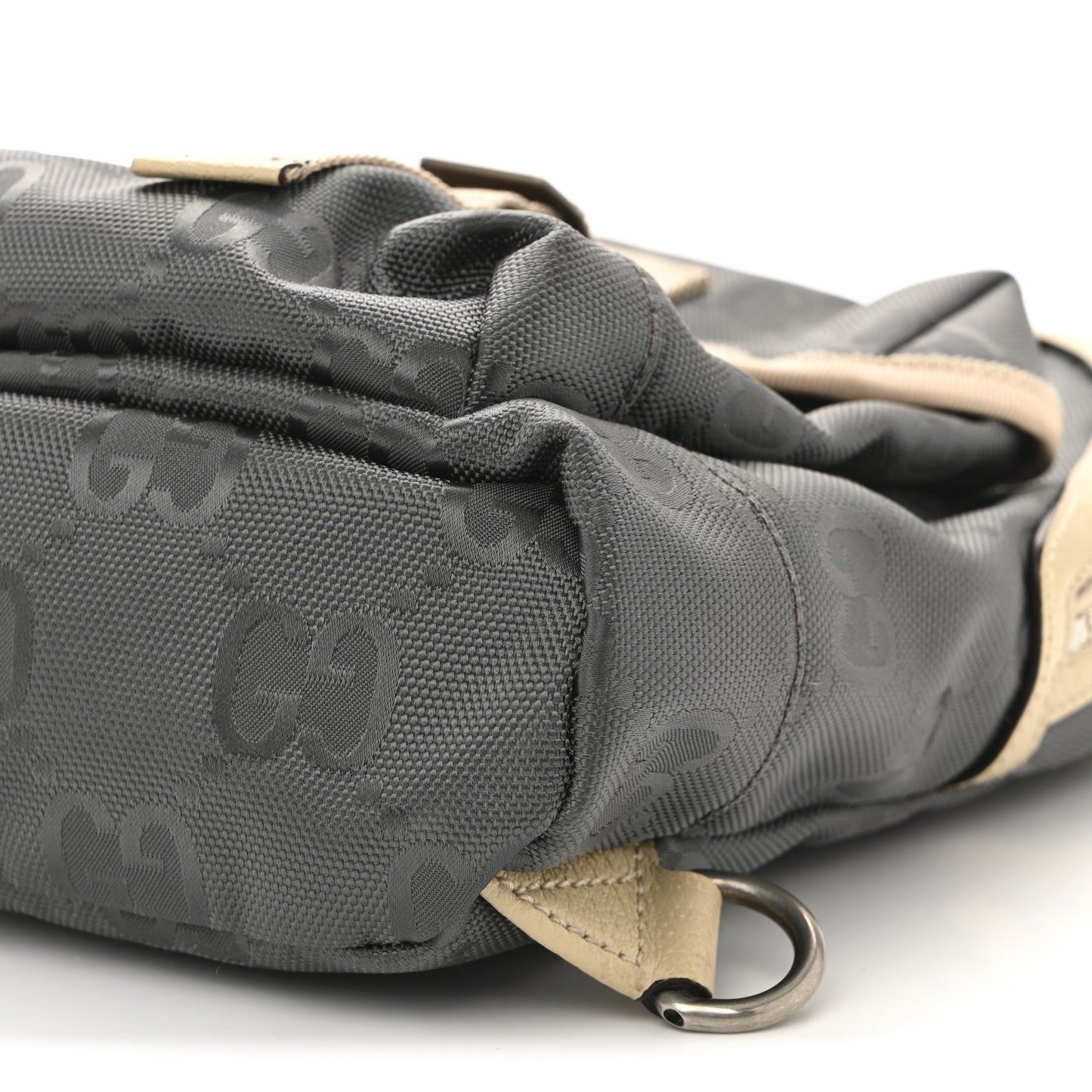 Econyl Nylon Monogram Off The Grid Sling Backpack Graphite Grey New Plaster