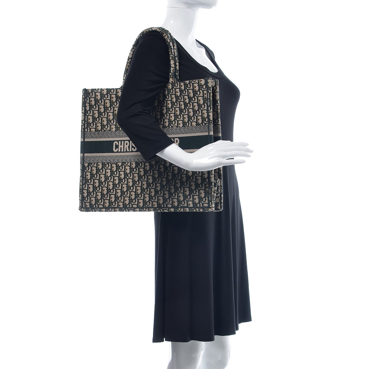 Christian Dior Oblique Large Book Tote Vert Multicolor 2 of 8