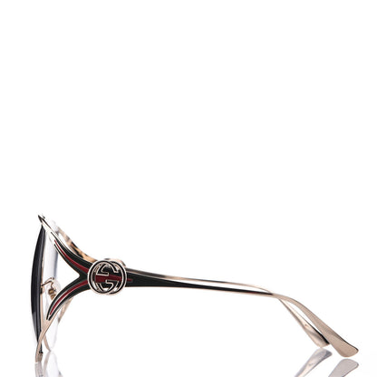 Gucci Metal Round Frame GG0225S Sunglasses Gold 4 of 9