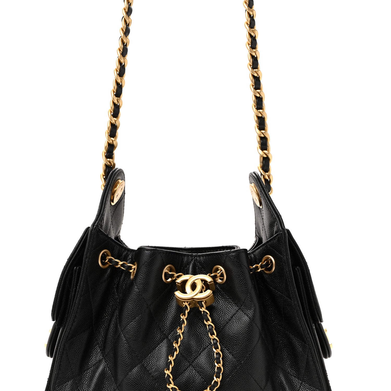 Chanel Caviar Quilted Mini Chanel 25 Handbag Black 21 of 37