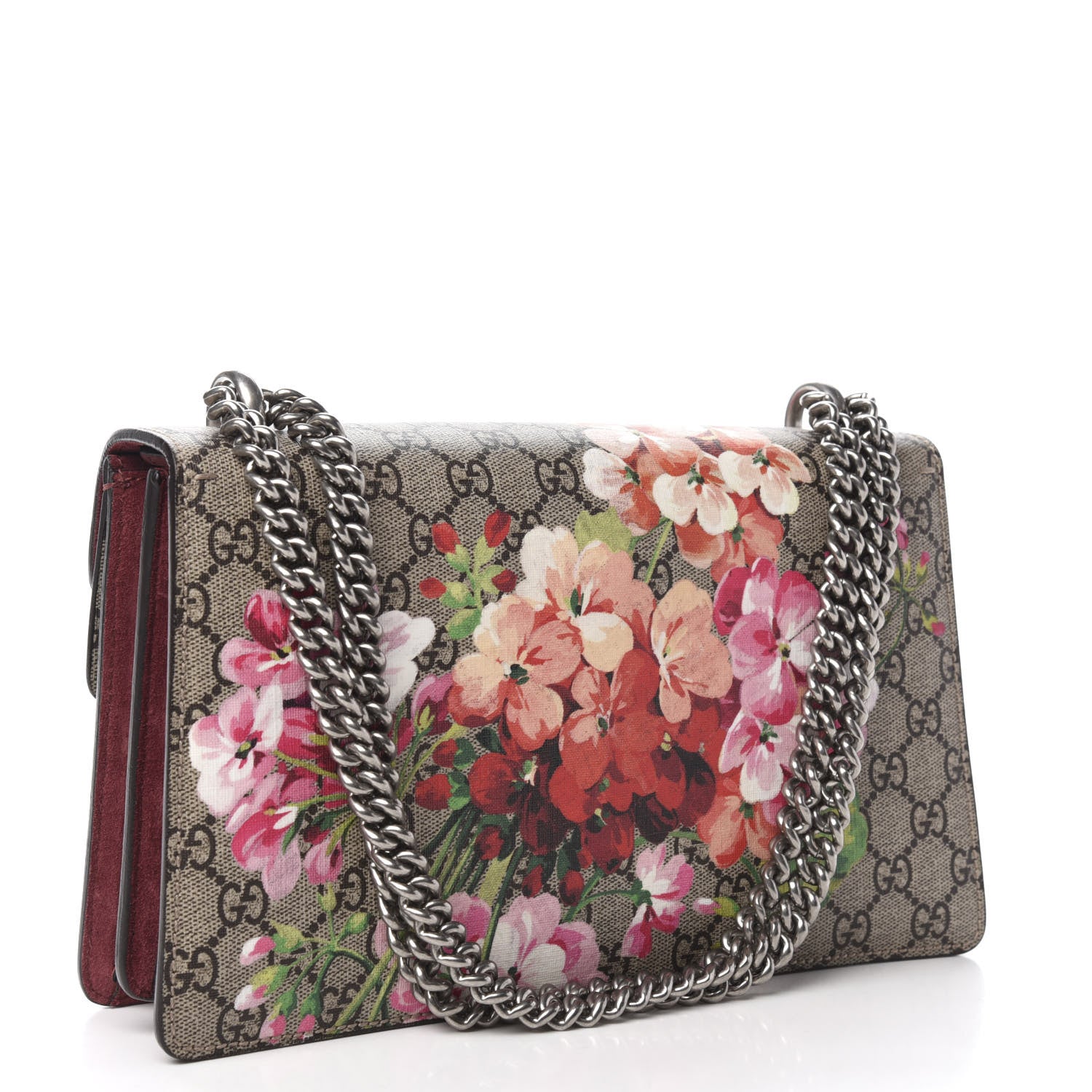 Gucci GG Supreme Monogram Blooms Small Dionysus Shoulder Bag Beige Multicolor Dry Rose 3 of 10