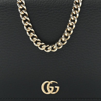 Gucci Calfskin Mini GG Marmont Chain Wallet Black 8 of 11