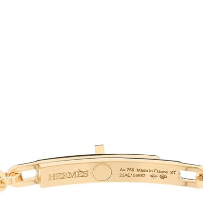 Hermes 18K Yellow Gold Diamond PM Kelly Chaine Bracelet ST 3 of 4