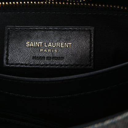 Saint Laurent Denim Y Quilted Monogram Toy Loulou Crossbody Bag Grey 6 of 10