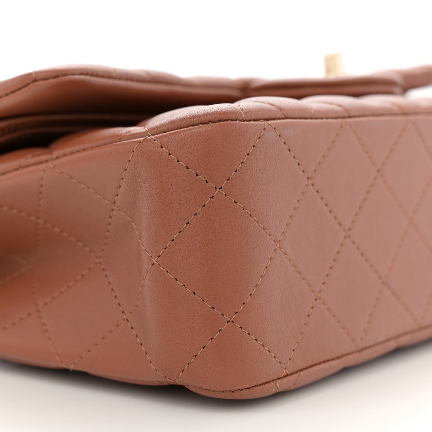 Chanel Lambskin Quilted Medium Double Flap Brown 9 of 11