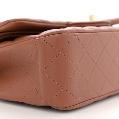 Chanel Lambskin Quilted Medium Double Flap Brown 9 of 11