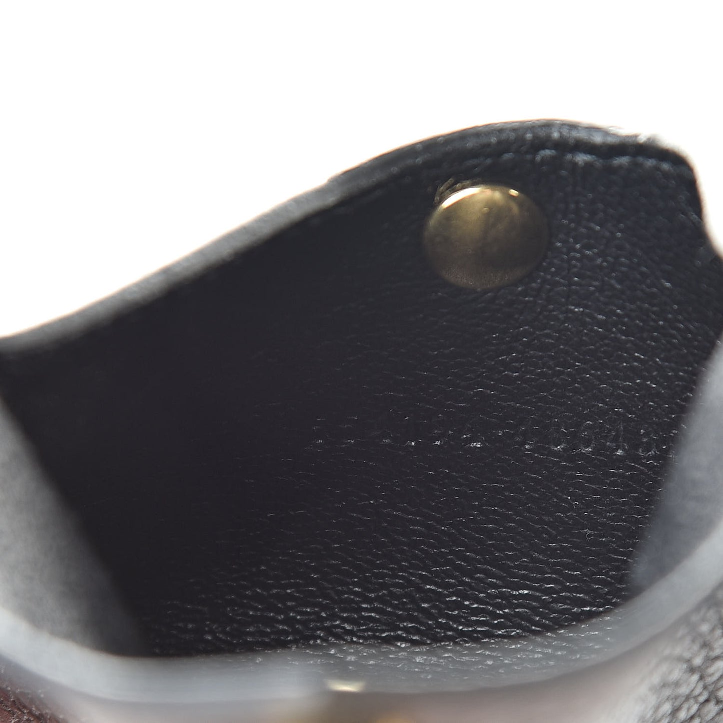 Calfskin Skull Envelope Card Holder Black