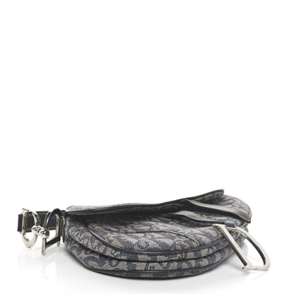 Christian Dior Monogram Saddle Bag Blue 4 of 11