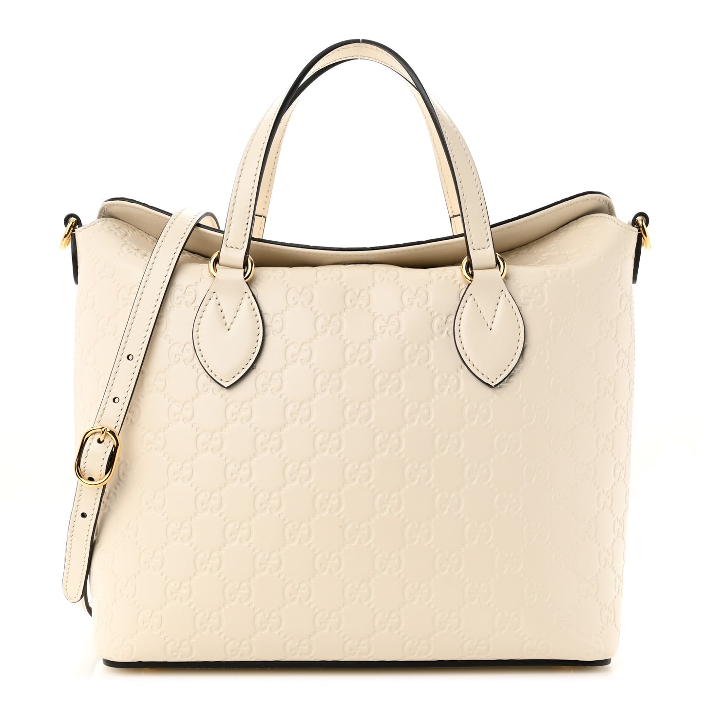 Guccissima Linea A Foldover Tote Off White
