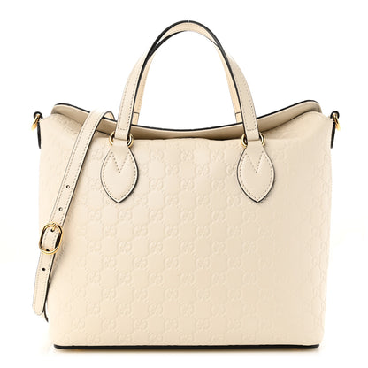 Gucci Guccissima Linea A Foldover Tote Off White 1 of 10