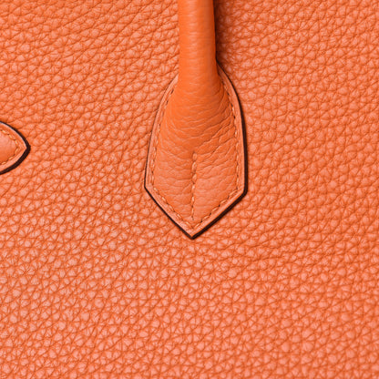 Hermes Taurillon Clemence Birkin 35 Orange 26 of 29