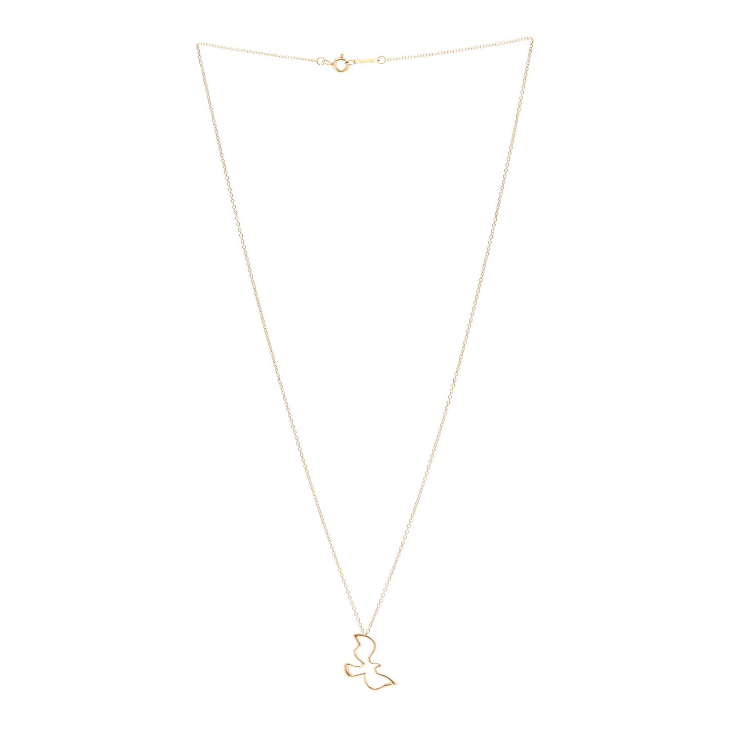 18K Rose Gold Paloma Picasso Dove Pendant Necklace
