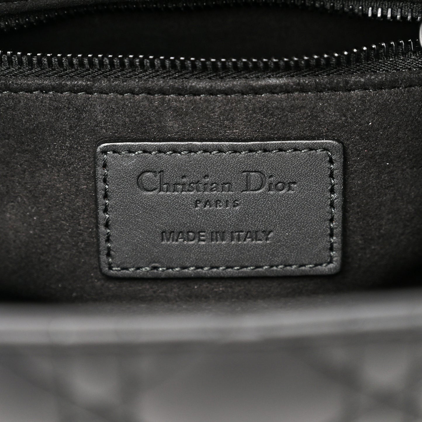 Ultra Matte Calfskin Cannage Medium Lady Dior Black