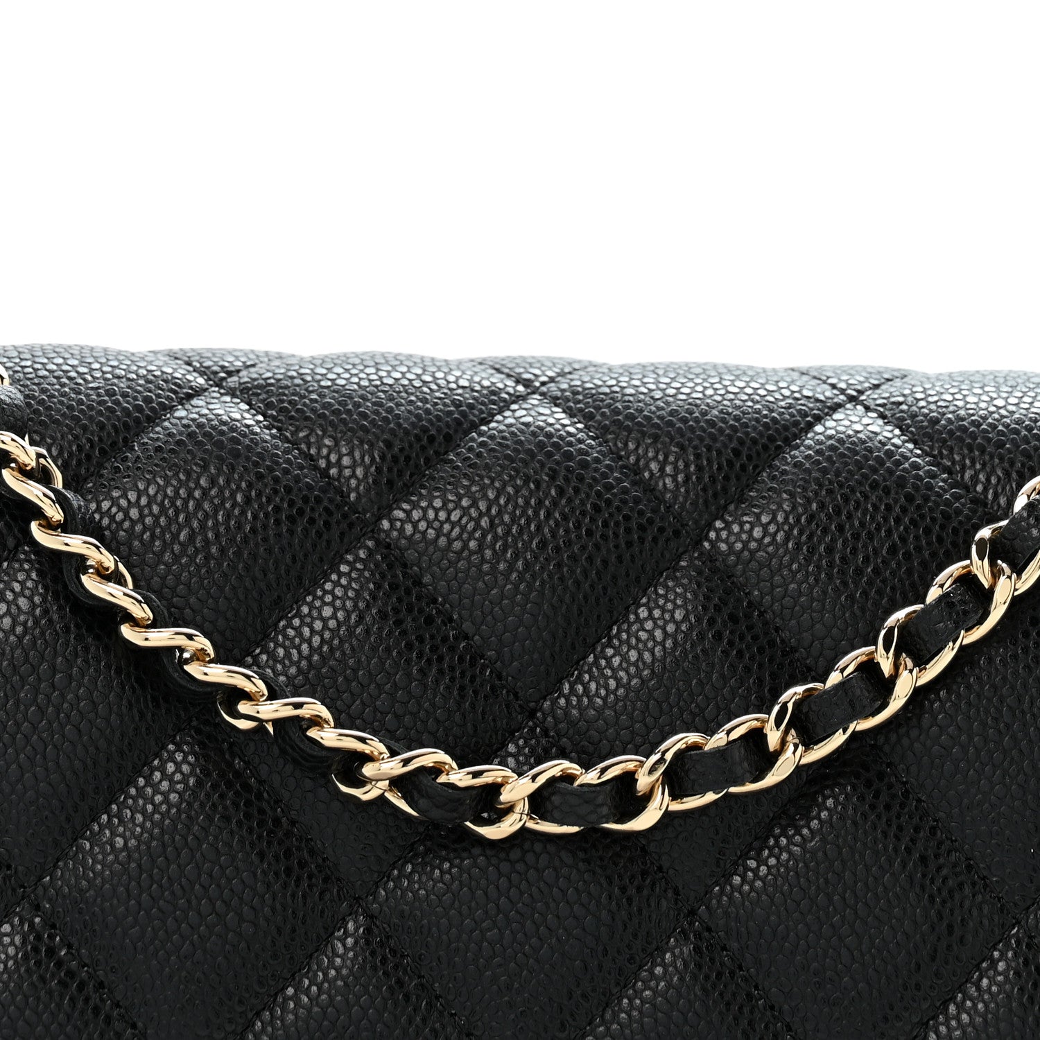Chanel Caviar Quilted Compact Wallet On Chain WOC Black 10 of 13