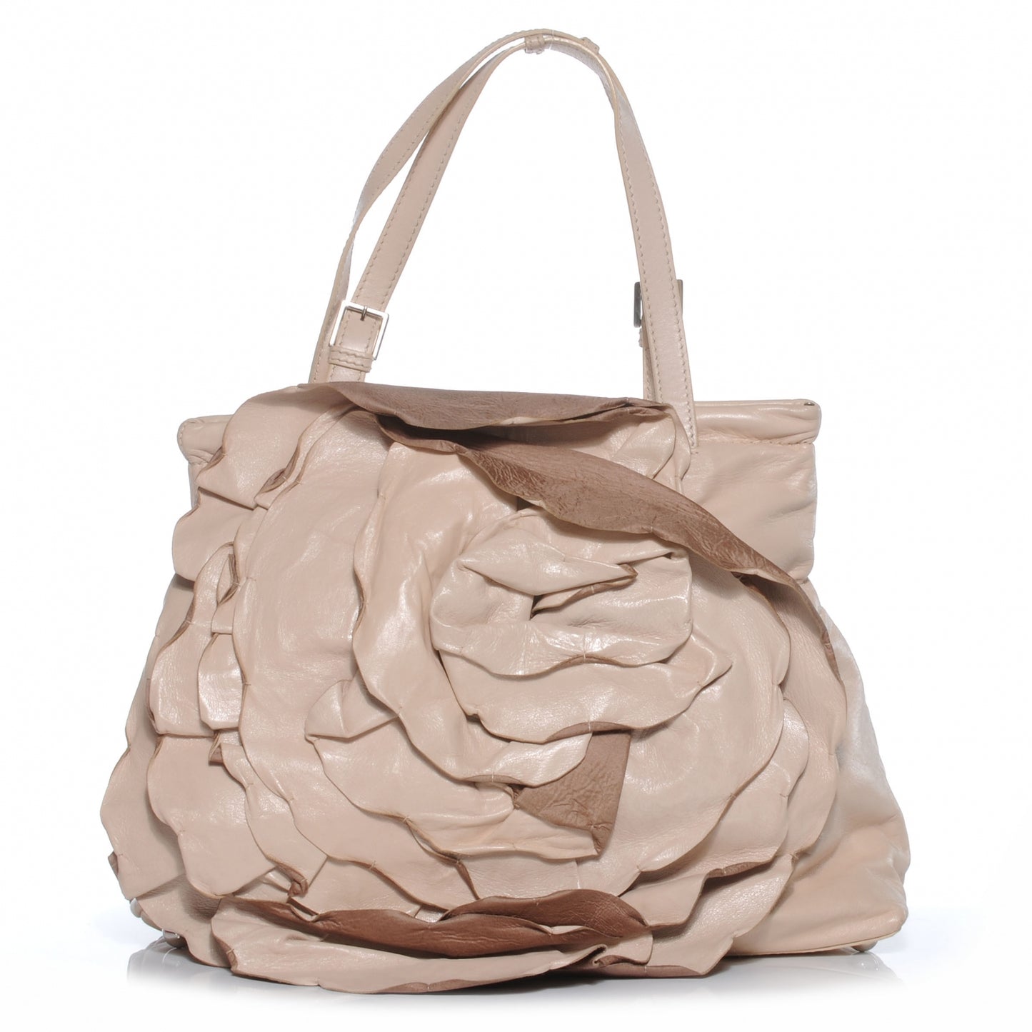 Nappa Raised Rose Petalee Tote Blush