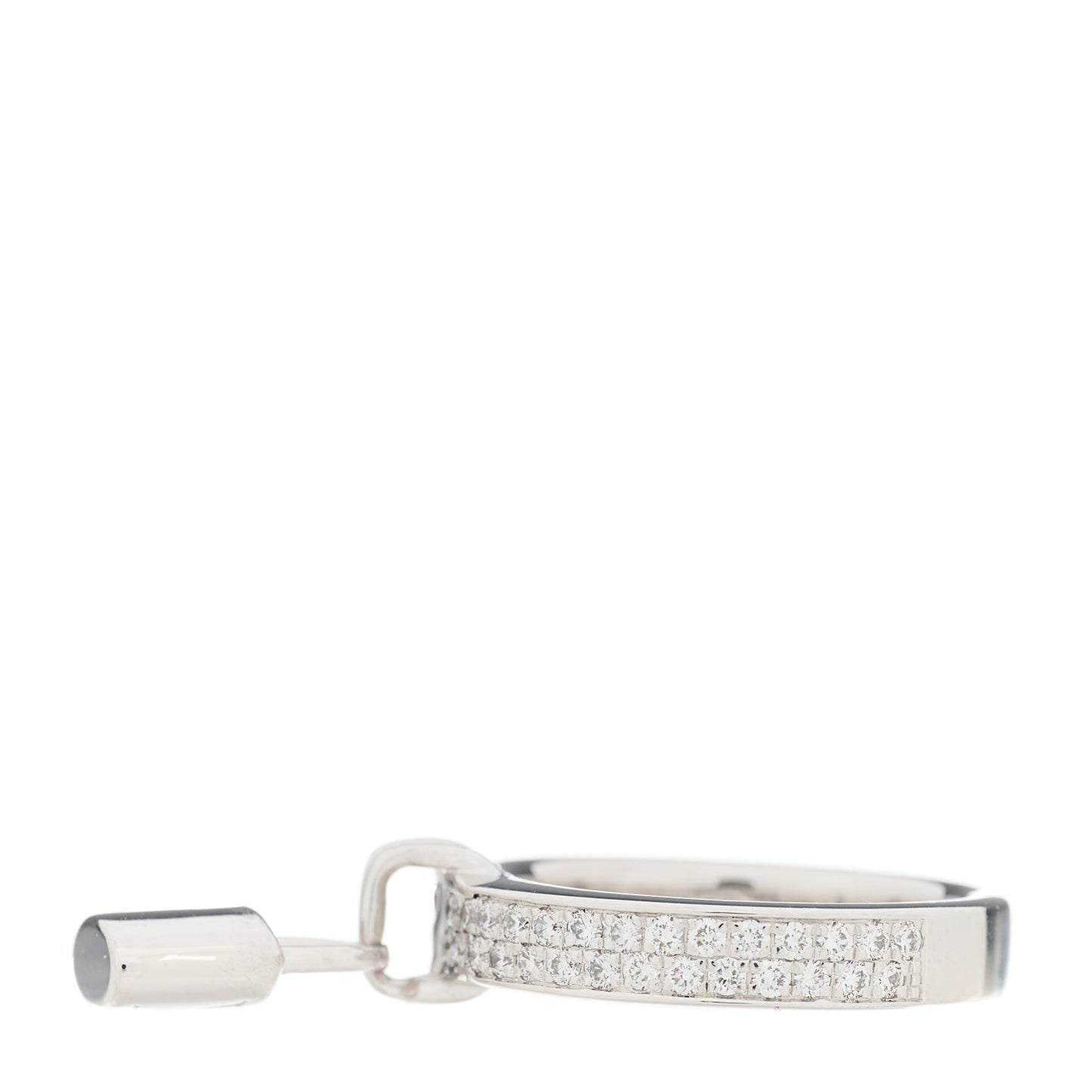 18K White Gold Diamond Lockit Ring 47 4.25