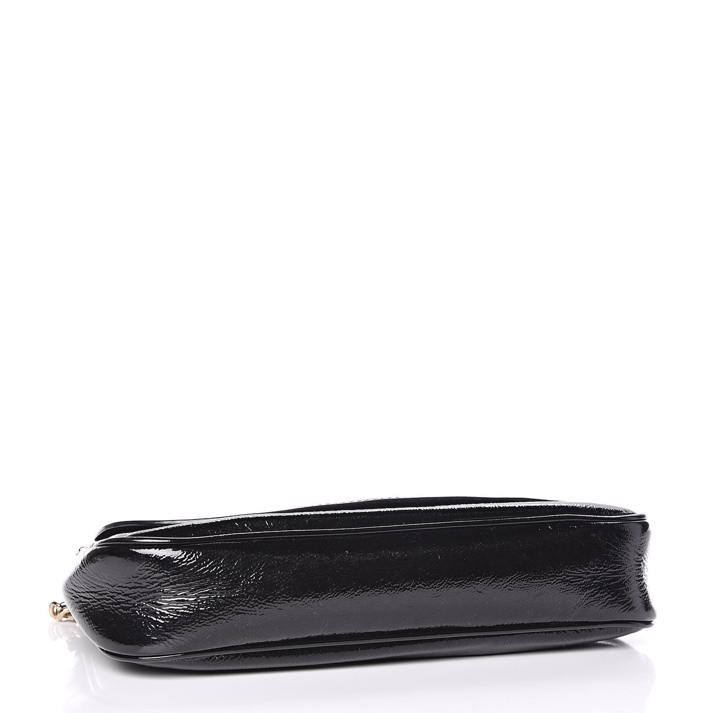 Patent Medium Soho Flap Crossbody Black