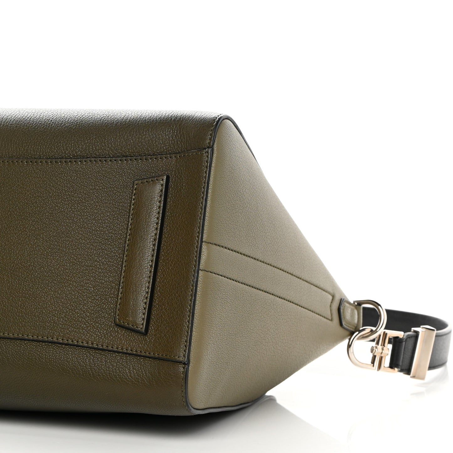 Sugar Goatskin Medium Tri-Color Antigona Khaki Black
