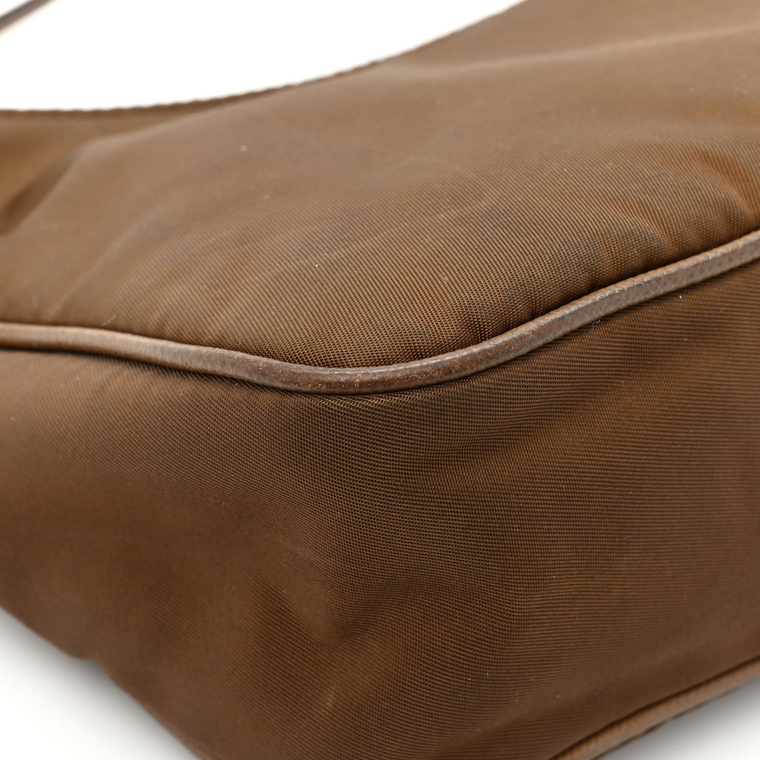 Prada Tessuto Nylon Saffiano Re-Edition 2005 Shoulder Bag Cacao 11 of 15