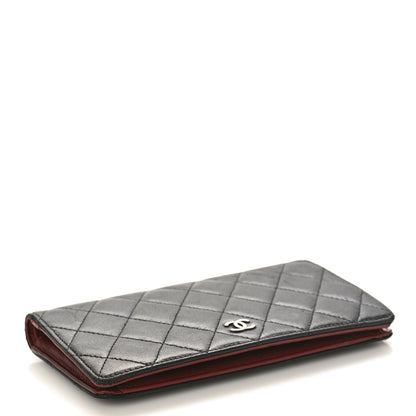 Chanel Lambskin Quilted Yen Wallet Black 4 of 9