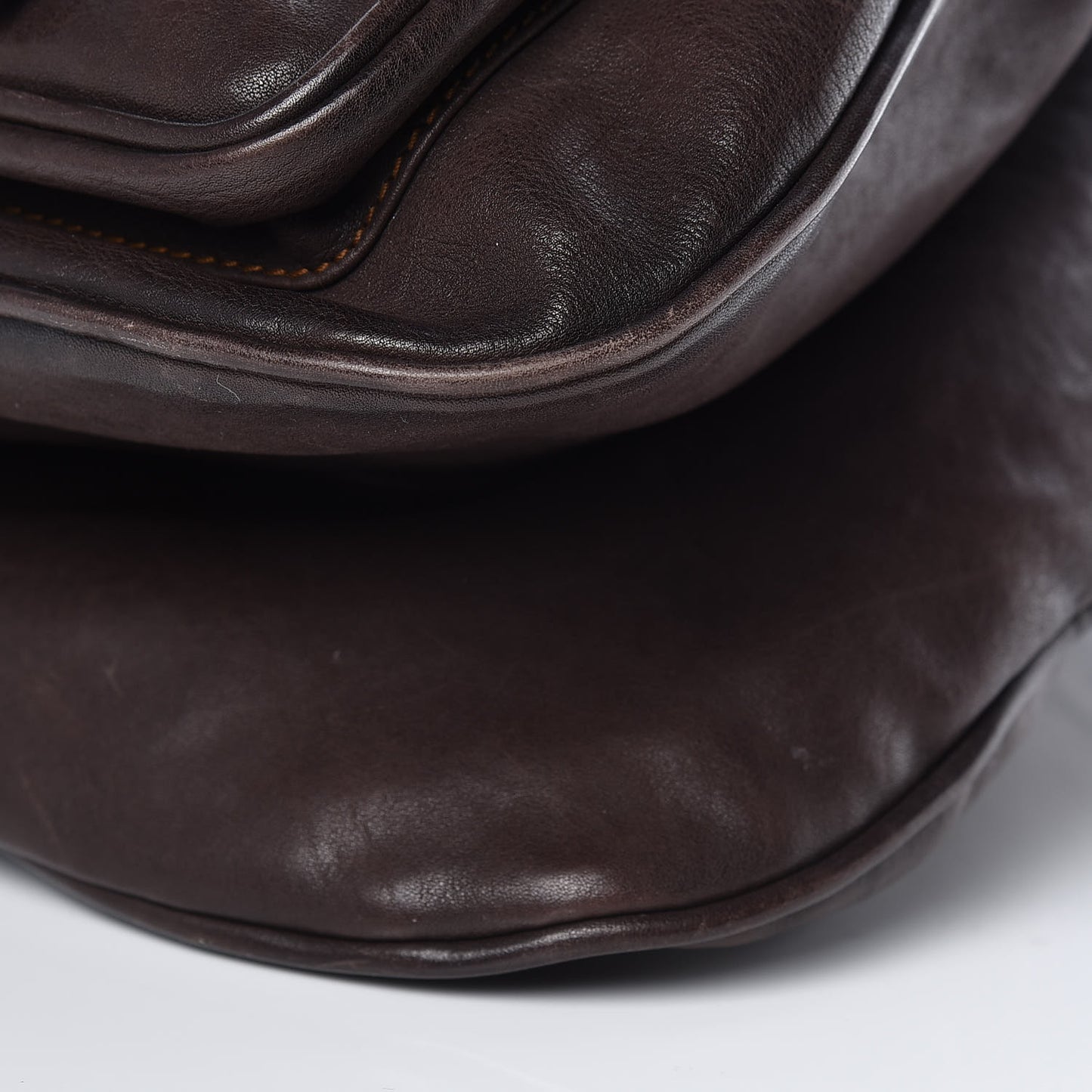 Calfskin Medium Gaucho Double Saddle Bag Brown