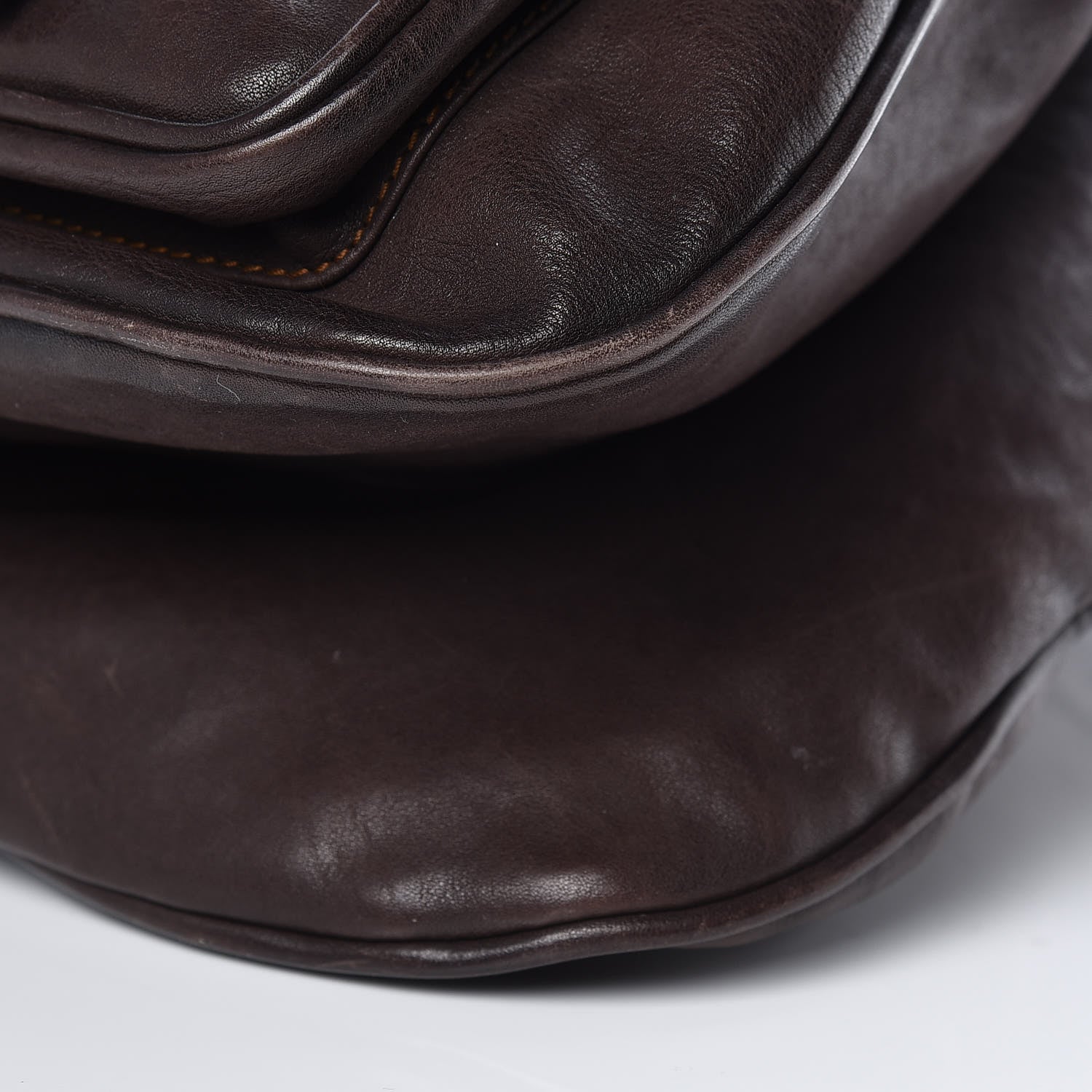Christian Dior Calfskin Medium Gaucho Double Saddle Bag Brown 9 of 11