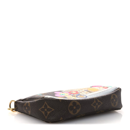 Louis Vuitton Monogram 2022 Christmas Animation Paris Mini Pochette Accessories Pink 4 of 10