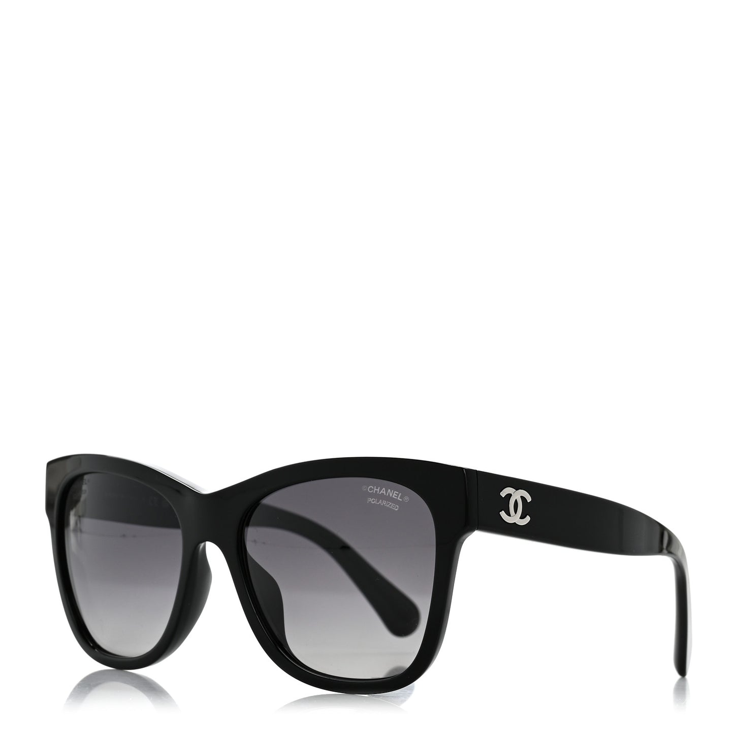 Acetate Polarized Square CC Sunglasses 5380-A Black