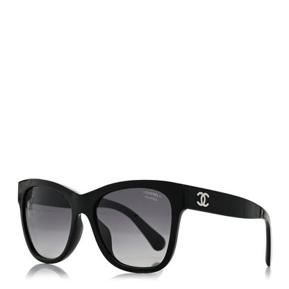Chanel Acetate Polarized Square CC Sunglasses 5380-A Black 1 of 8