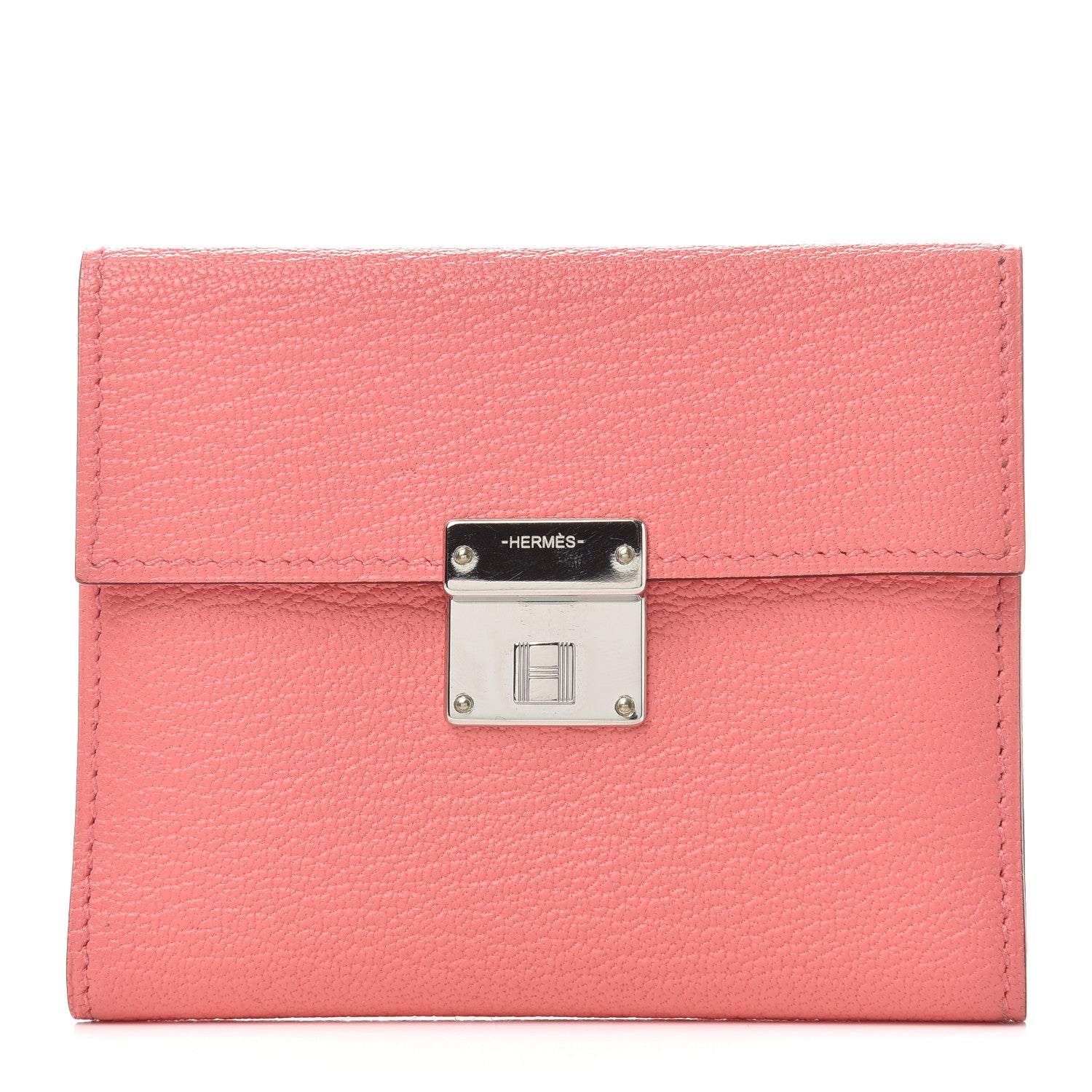 Hermes Chevre Mysore Mini Clic Card Holder Rose D'Ete 1 of 6