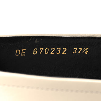 Saint Laurent Calfskin Penny Loafers 37.5 Pearl 6 of 10