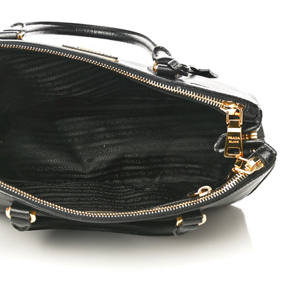 Prada Saffiano Small Galleria Double Zip Tote Black 5 of 14