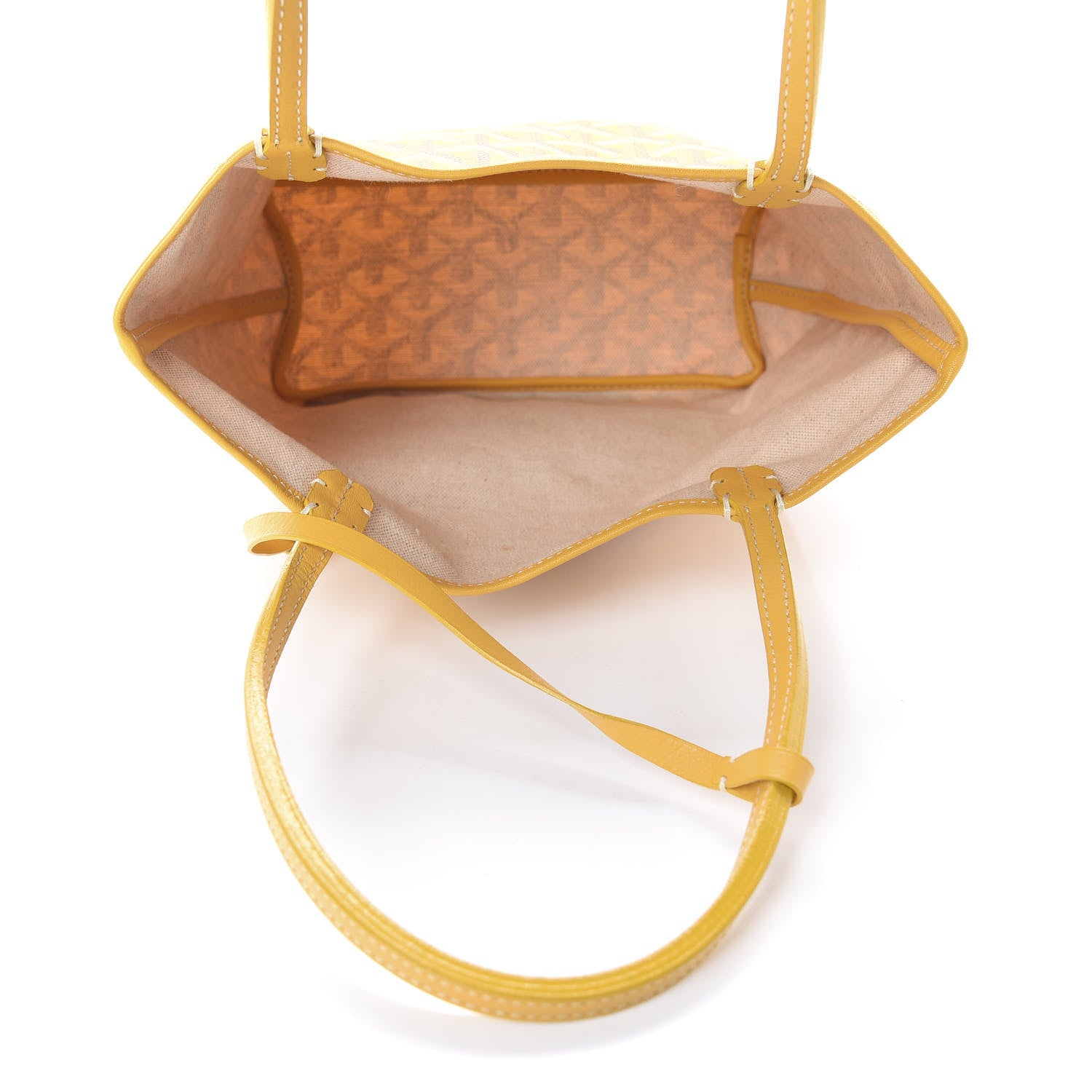 Goyard Goyardine Saint Louis Junior Jr PM Tote Yellow 6 of 10