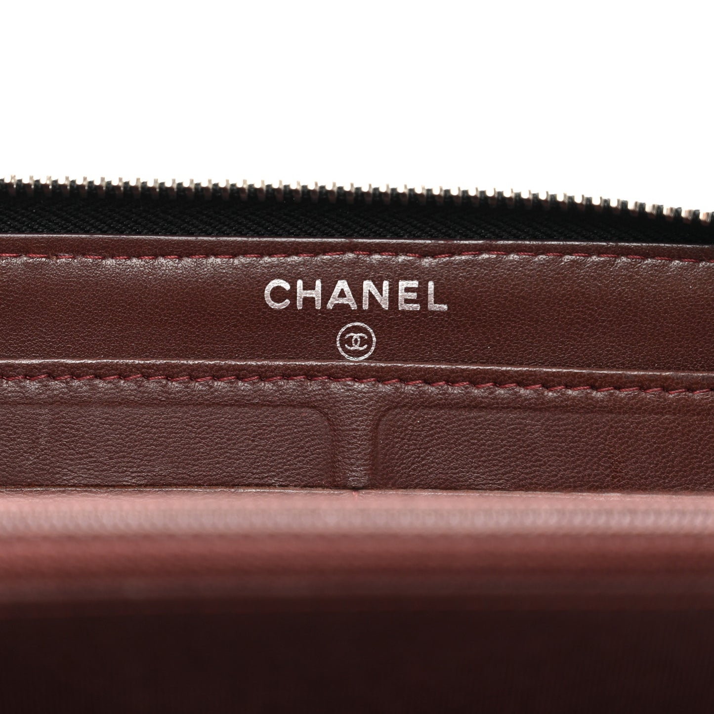 Lambskin Quilted Large Gusset Zip Around Wallet Black