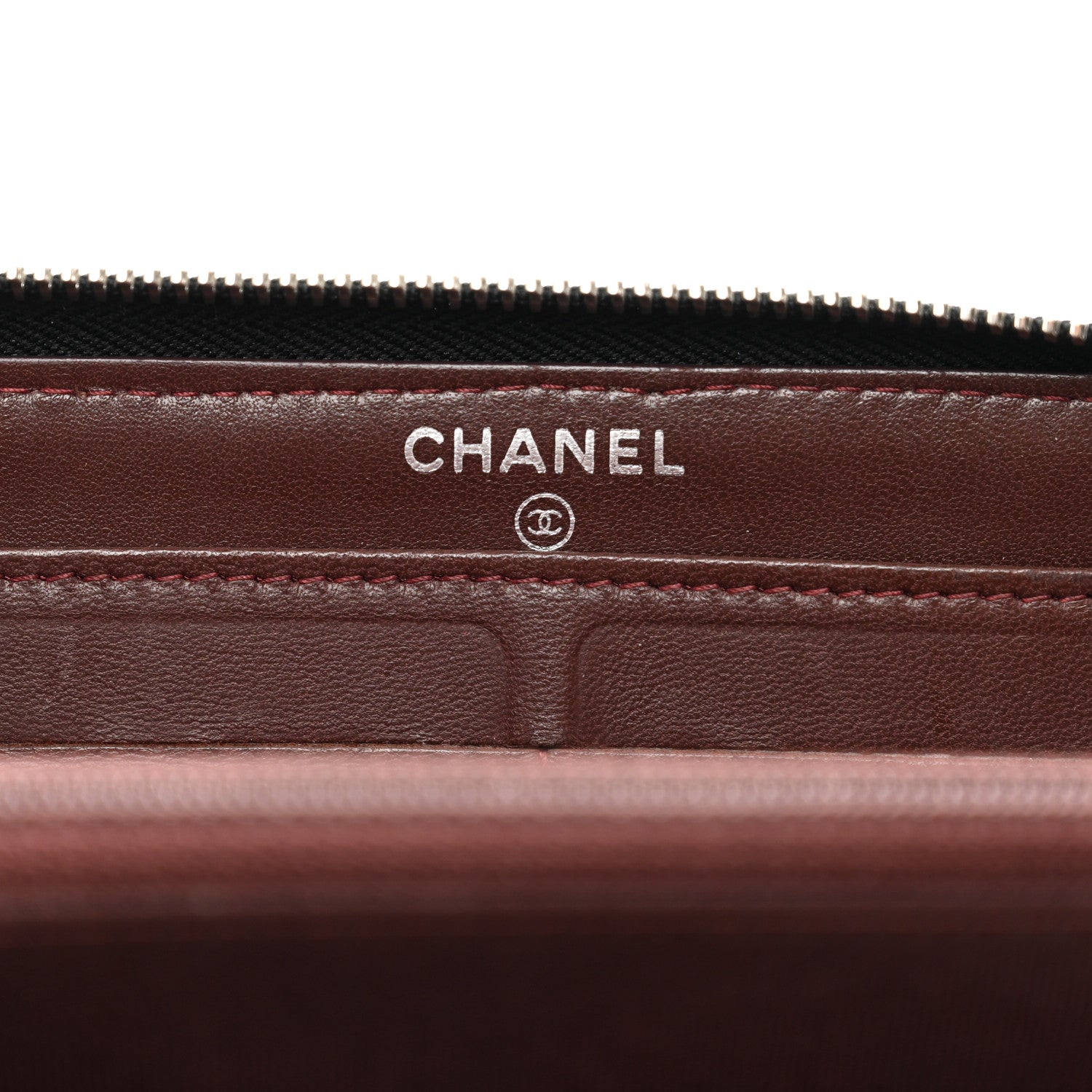 Chanel Lambskin Quilted Large Gusset Zip Around Wallet Black 6 of 8