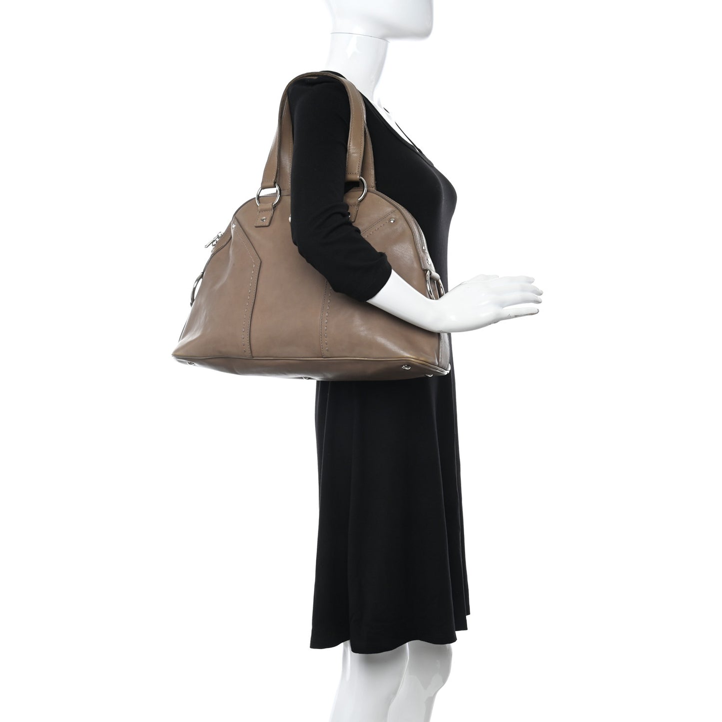 Calfskin Large Muse Brown