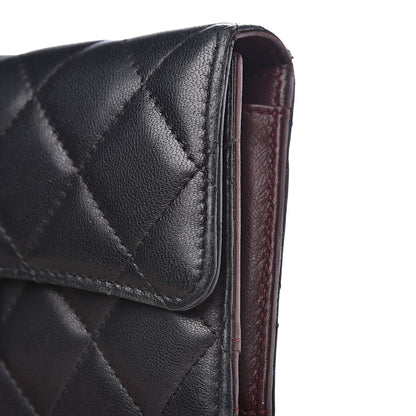 Chanel Lambskin Quilted Large Flap Wallet Black 14 of 17