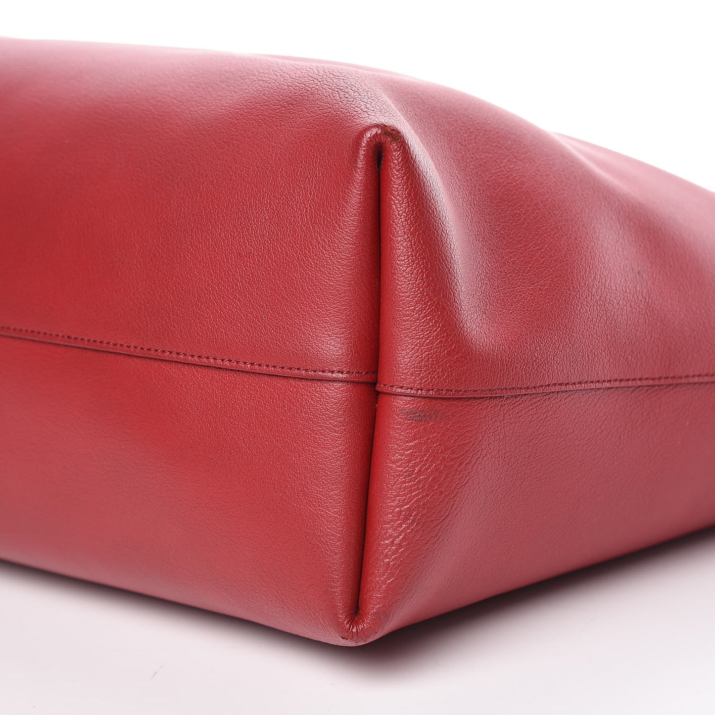 Calfskin Large Shopping Tote Red