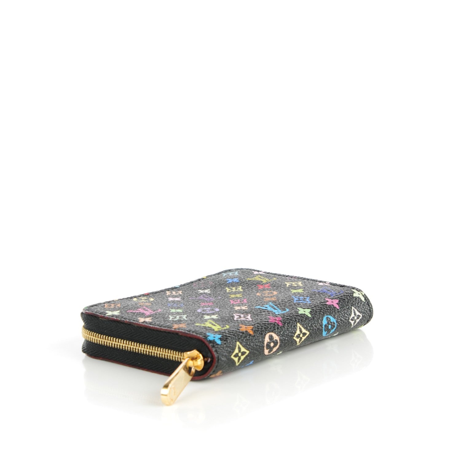 Louis Vuitton Monogram Multicolor Zippy Coin Purse Black Violet 4 of 7