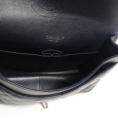 Chanel Lambskin Quilted Maxi Double Flap Navy 7 of 8