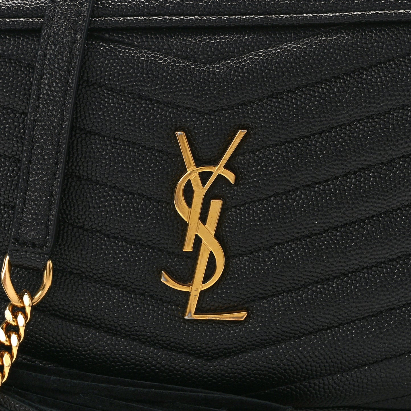 Grain De Poudre Matelasse Monogram Mini Lou Camera Bag Black