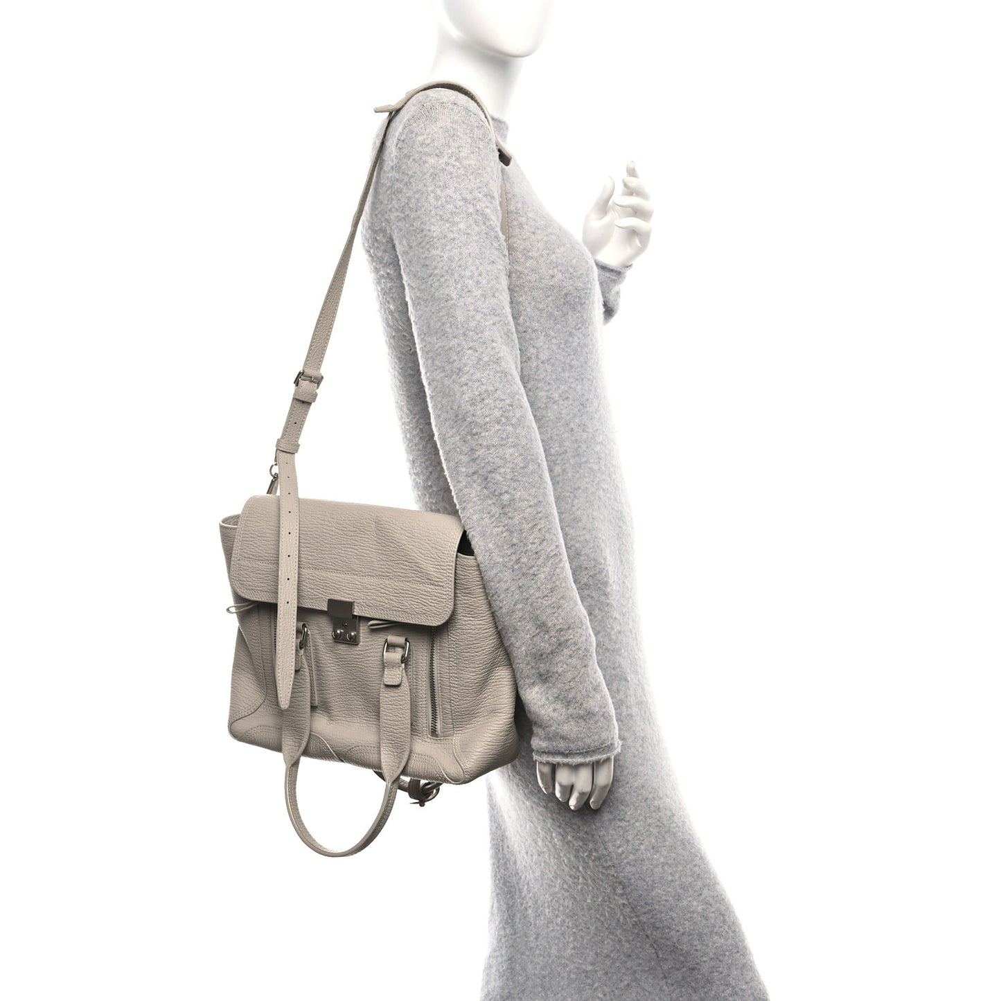 Textured Calfskin Medium Pashli Satchel Feather