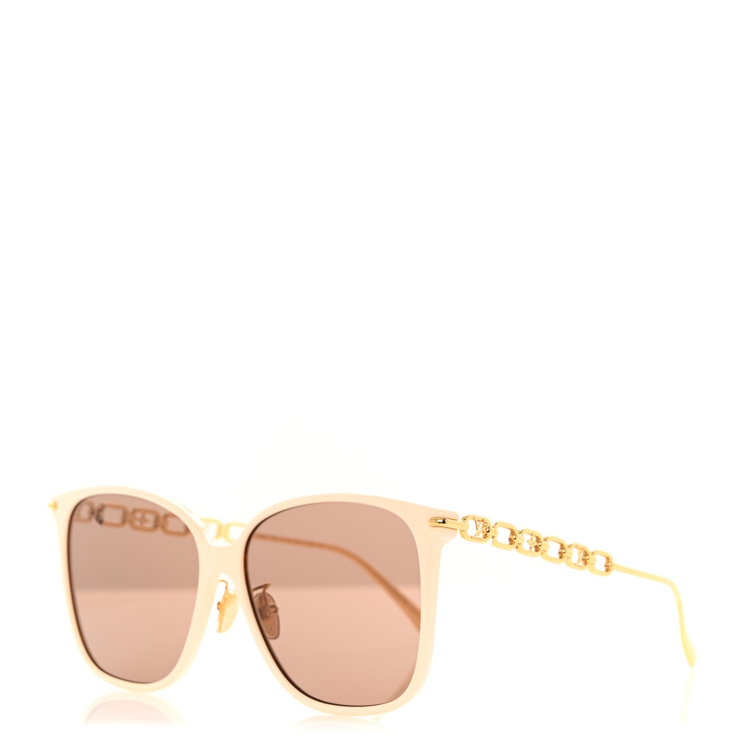 Louis Vuitton Acetate Metal My LV Two Chain Square Z2469U Sunglasses Cream 1 of 6